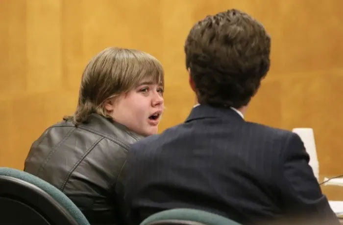 Morgan Geyser nhận tội trong phiên toà 5/10/2017.