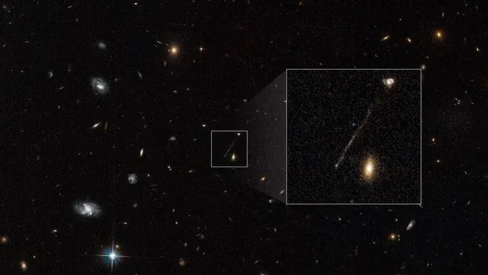 Hình ảnh vệt sao lạ được chụp bởi kính thiên văn Hubble