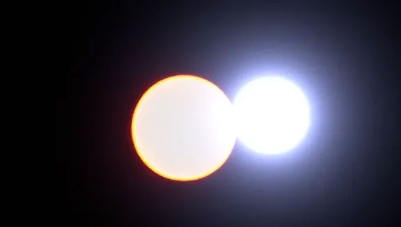 he-sao-doi Hệ sao đôi với ngôi sao chính được gắn nhãn là Sirius A và ngôi sao đồng hành là Sirius B